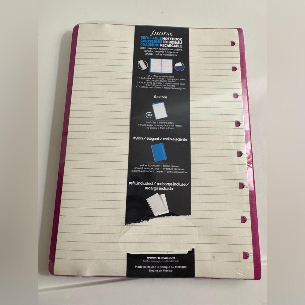 Pink refillable notebook - Picture 2 of 2